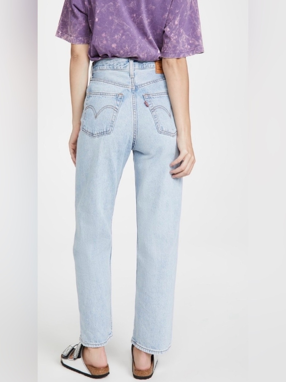 Levi’s Ribcage Straight High Waisted Button Fly Jeans  Light Wash Size 31 - Picture 11 of 14